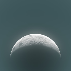 high resolution moon digital creative, rising moon high quality, moon view on night sky, bright shadows on half moon rising